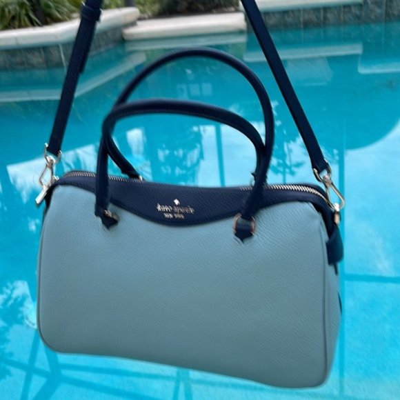 Kate Spade Colorblock Pebbled Leather Mimi Satchel Aphrodite - Picture 2 of 16